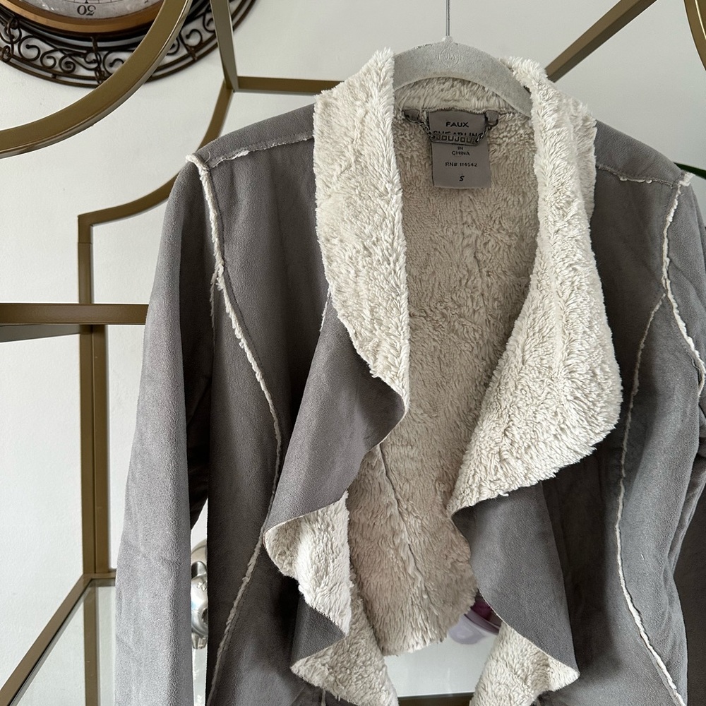 Gray Shearling Jacket - image 4